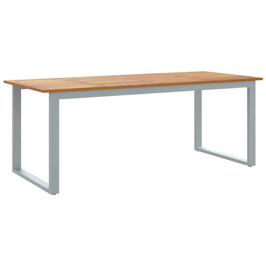 Garden Dining Table Grey 200 x 90 x 75 cm