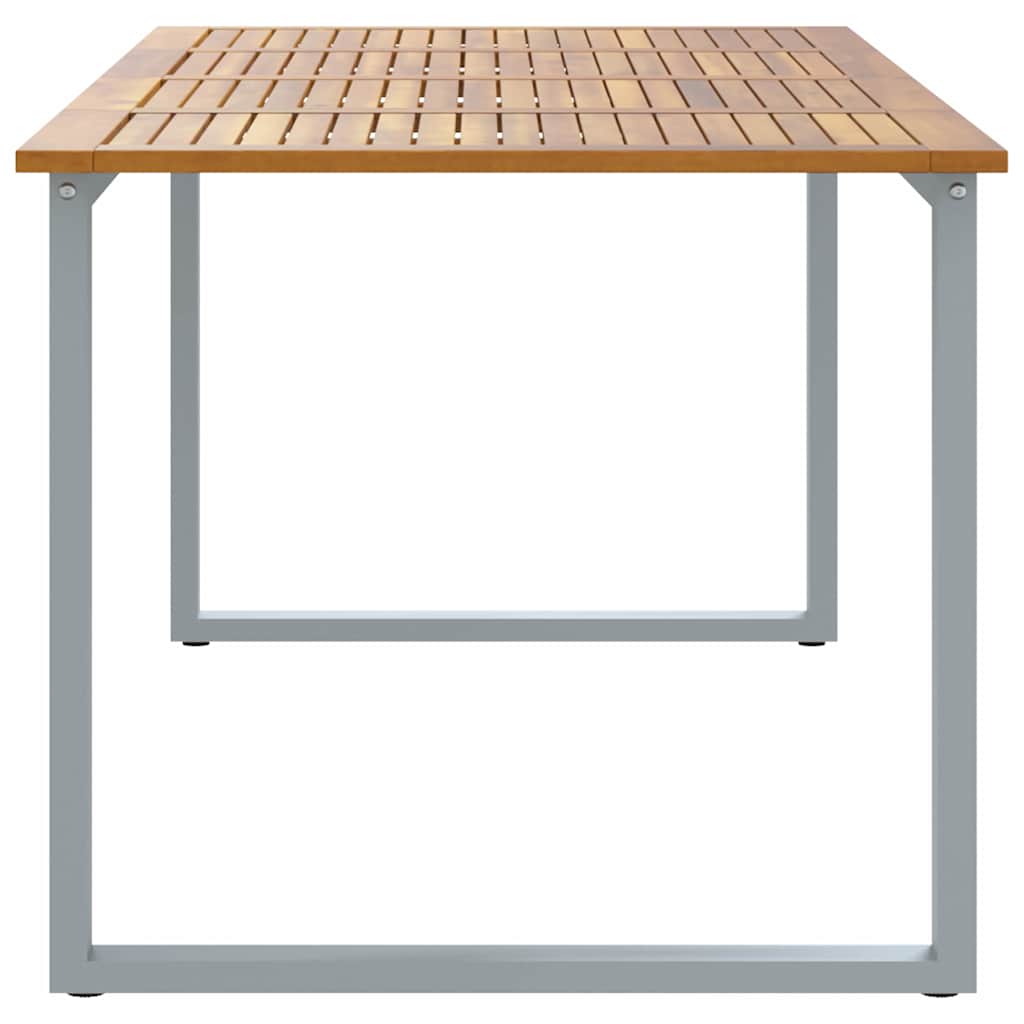 Garden Dining Table Grey 200 x 90 x 75 cm