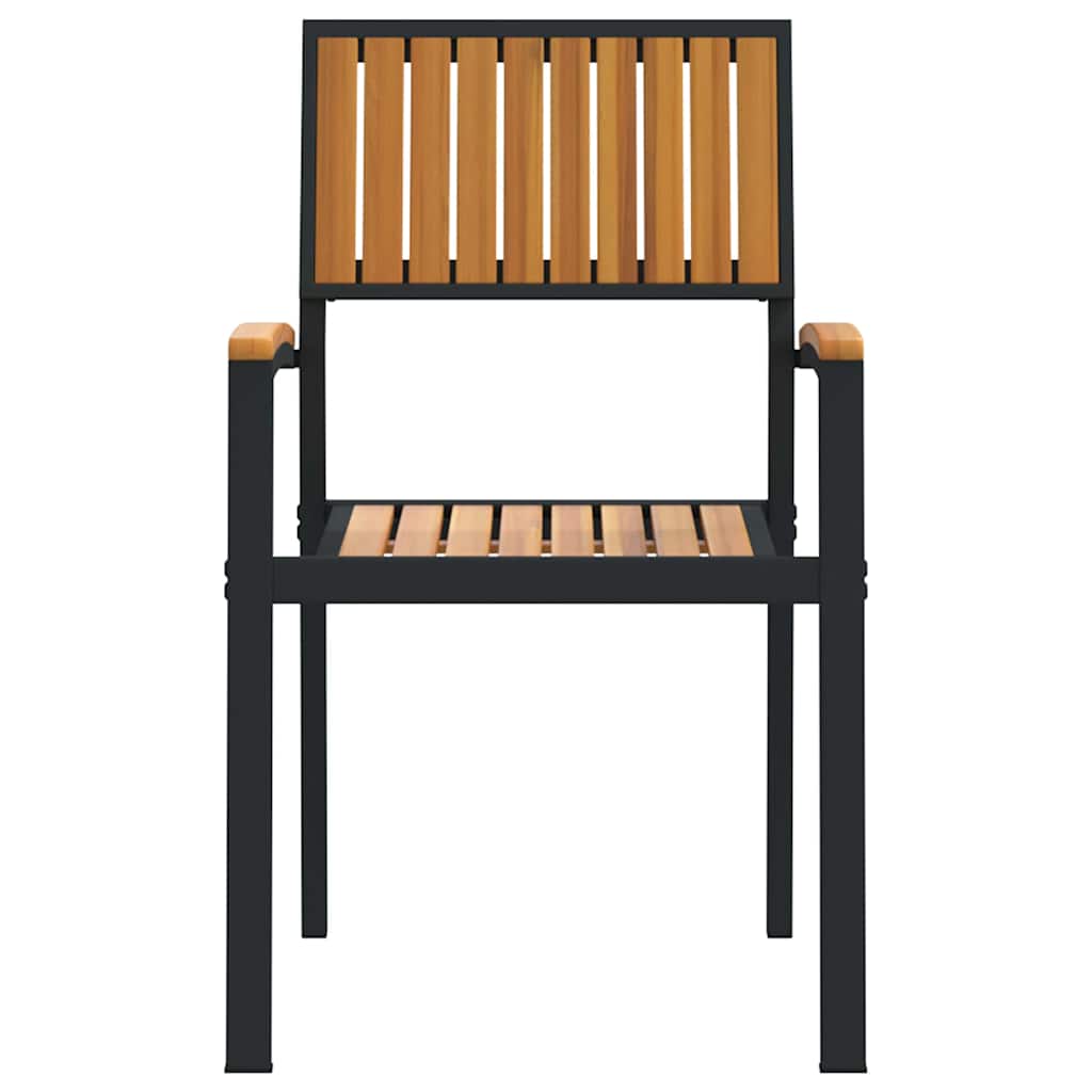 Stacking Chair 4 pcs Brown 56 x 57 x 87 cm Solid Acacia Wood