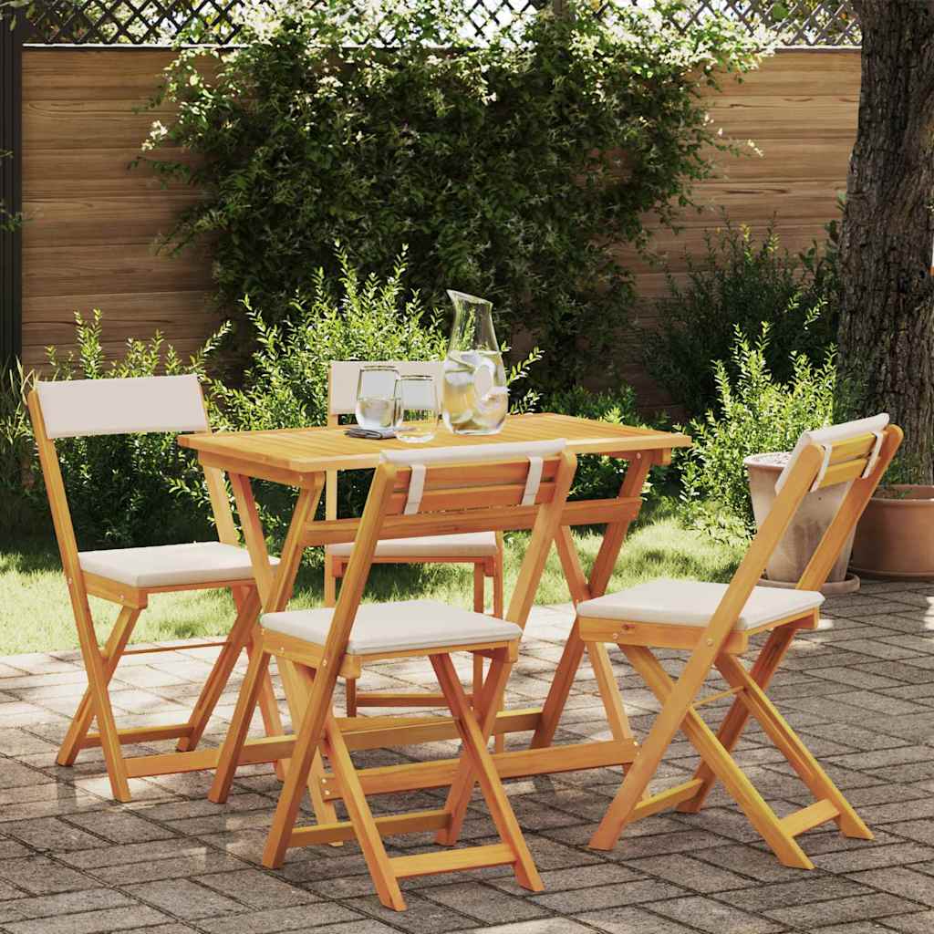 Bistro Set 5 pcs Brown Solid acacia wood