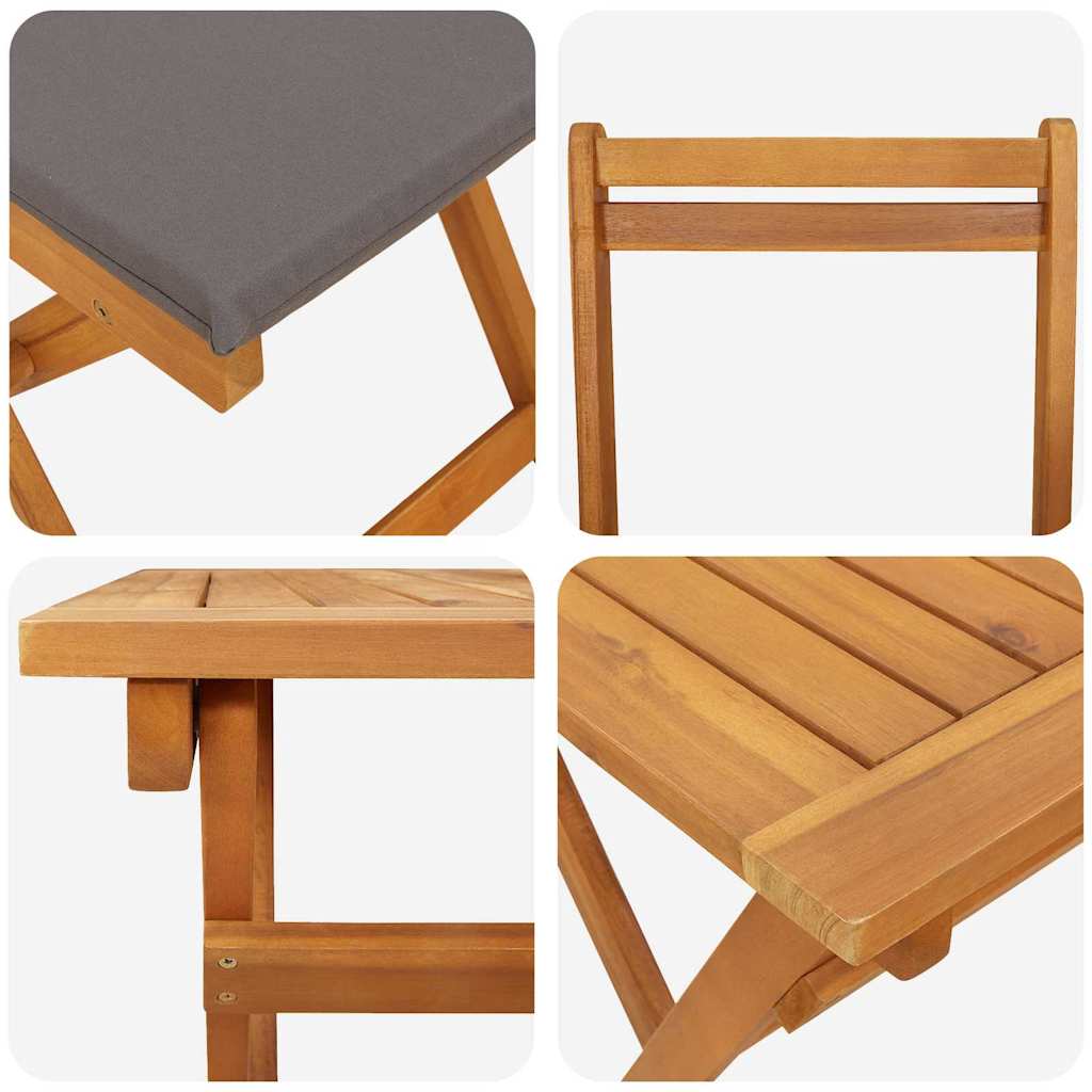 Bistro Set 5 pcs Brown Solid acacia wood