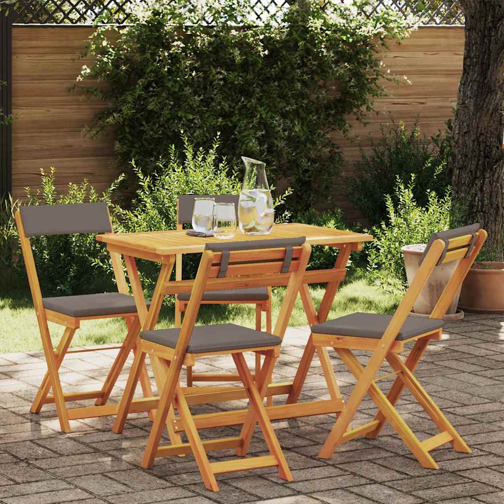 Bistro Set 5 pcs Brown Solid acacia wood