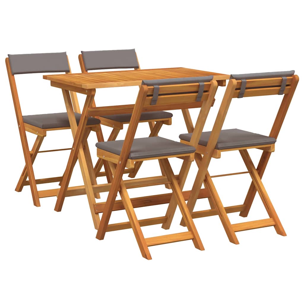 Bistro Set 5 pcs Brown Solid acacia wood
