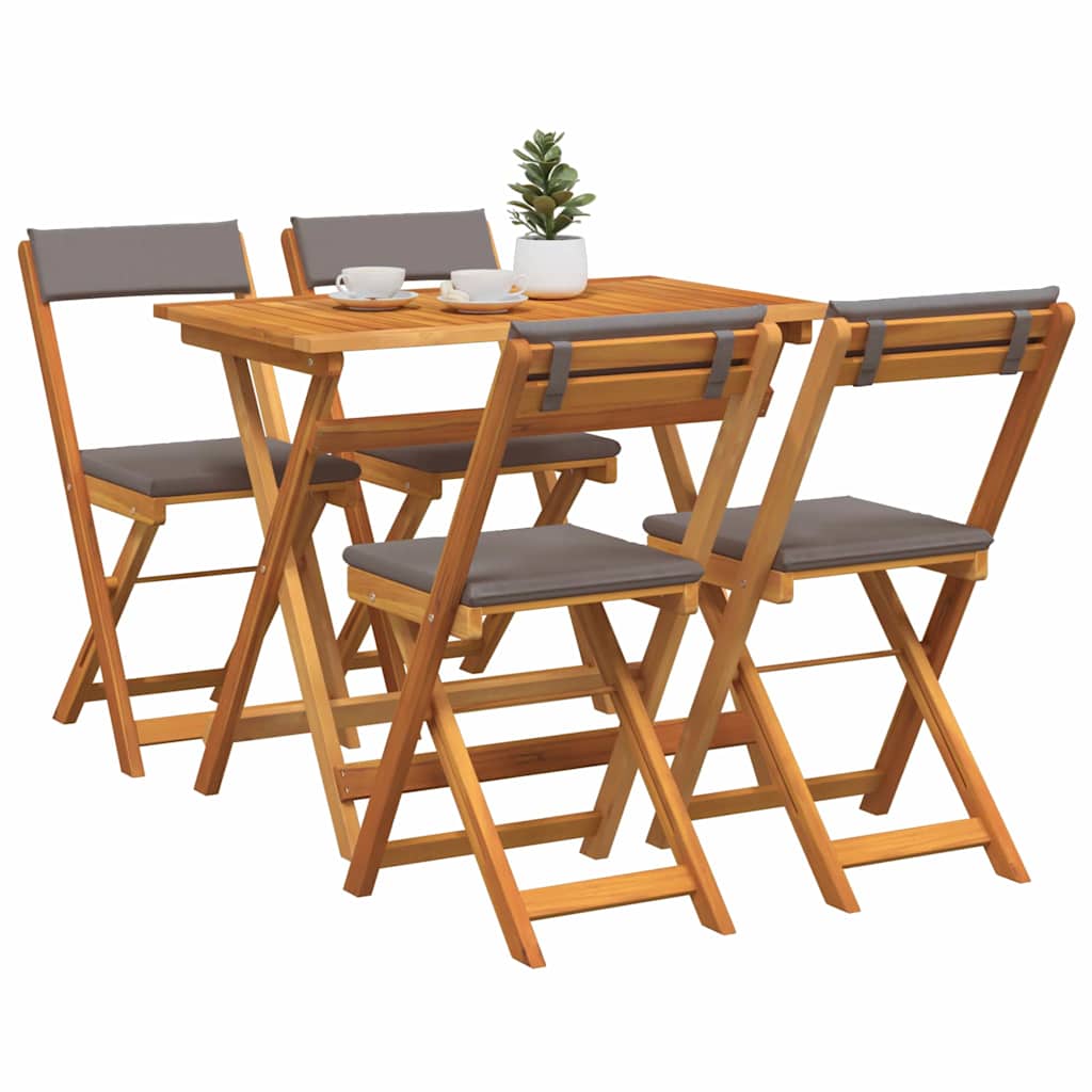 Bistro Set 5 pcs Brown Solid acacia wood