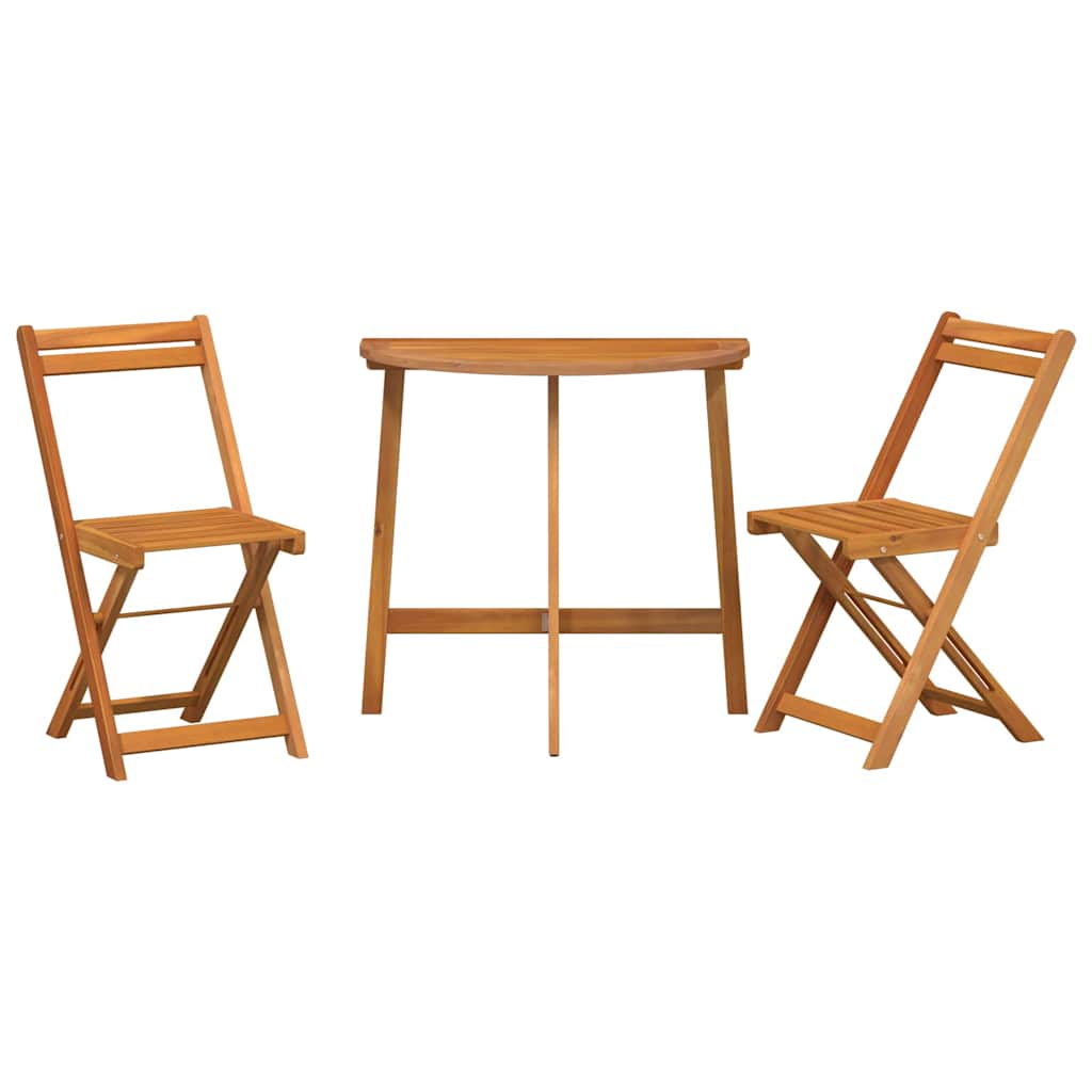 Bistro Set 3 pcs Brown Solid acacia wood