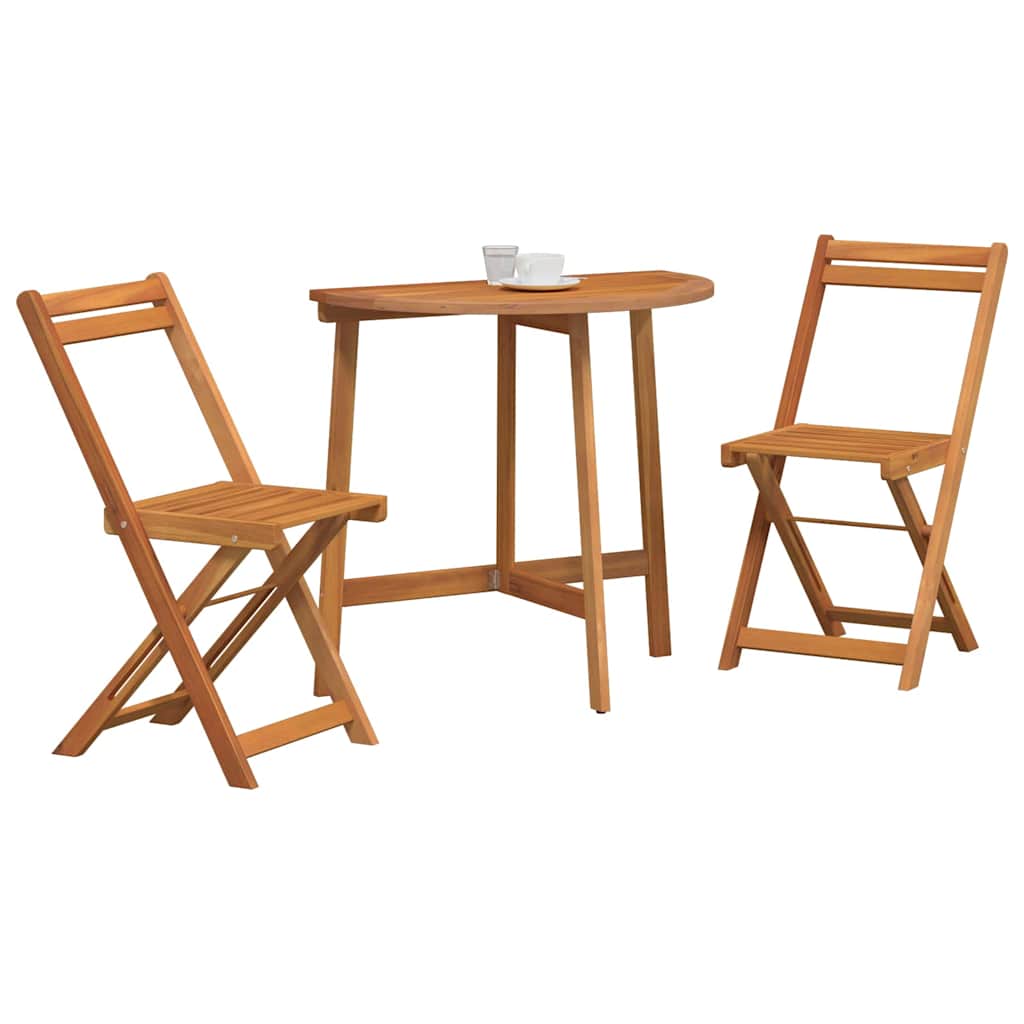 Bistro Set 3 pcs Brown Solid acacia wood
