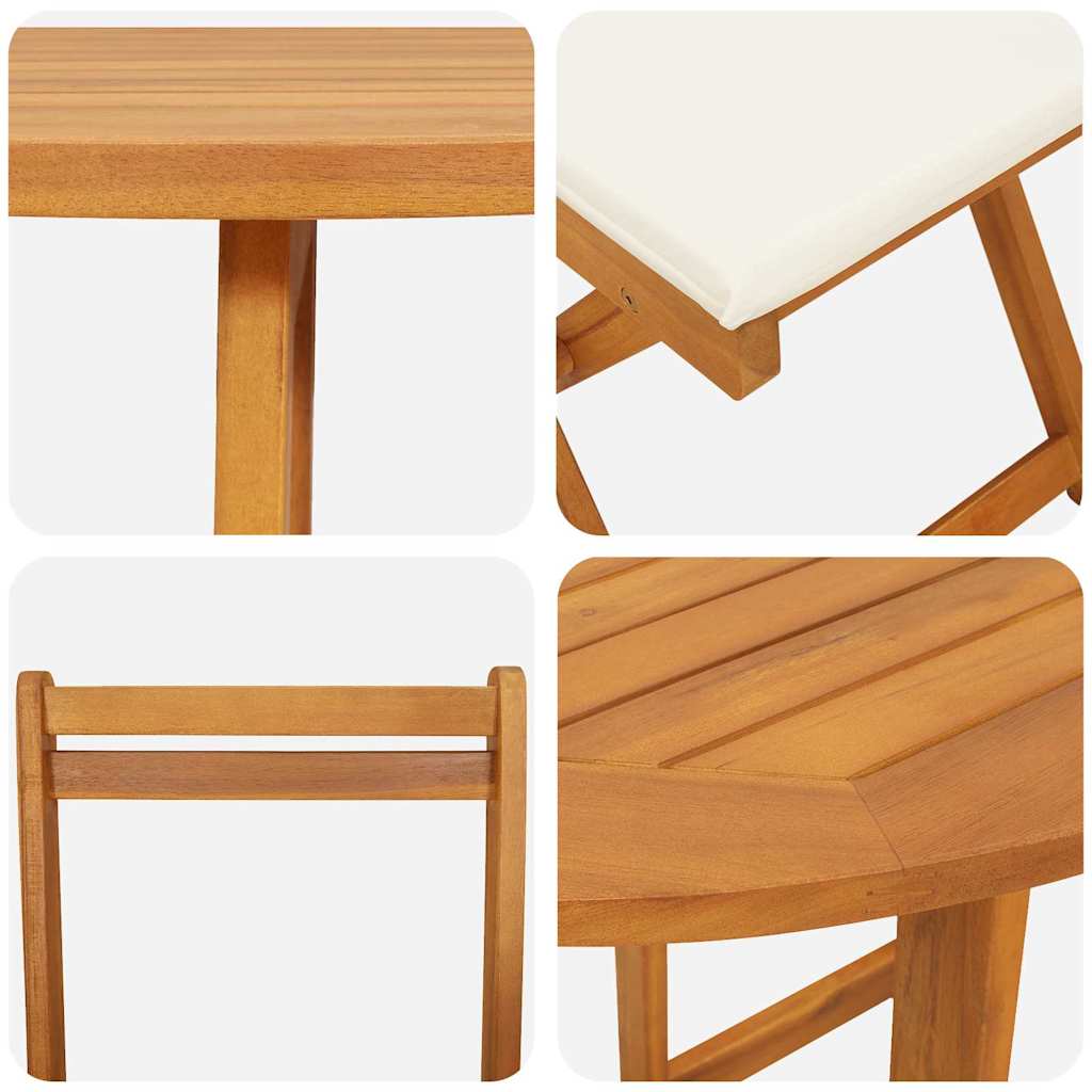 Bistro Set 3 pcs Brown Solid acacia wood