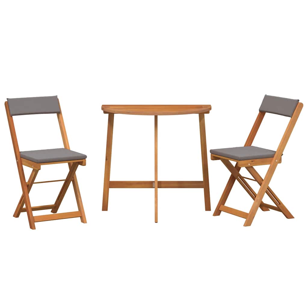 Bistro Set 3 pcs Brown Solid acacia wood