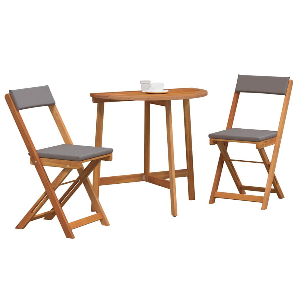 Bistro Set 3 pcs Brown Solid acacia wood