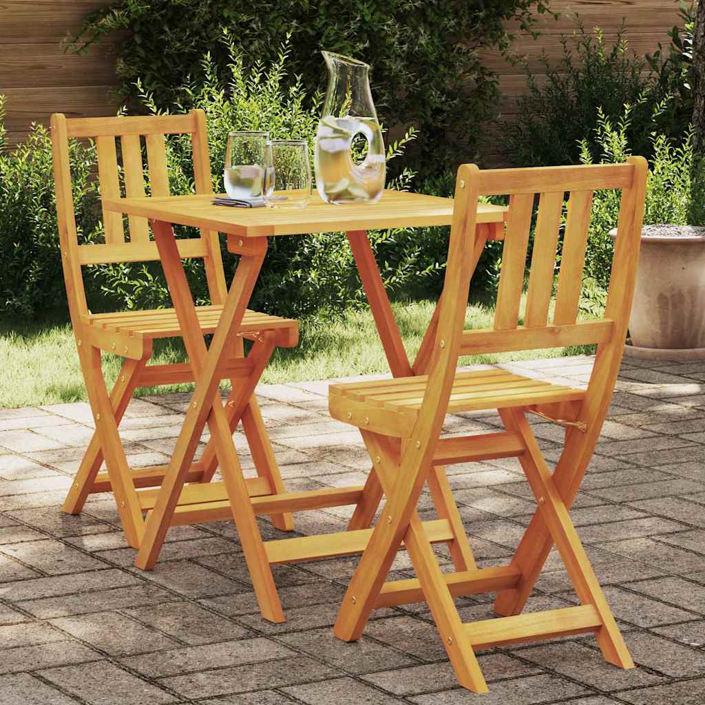 Bistro Set 3 pcs Brown Solid acacia wood