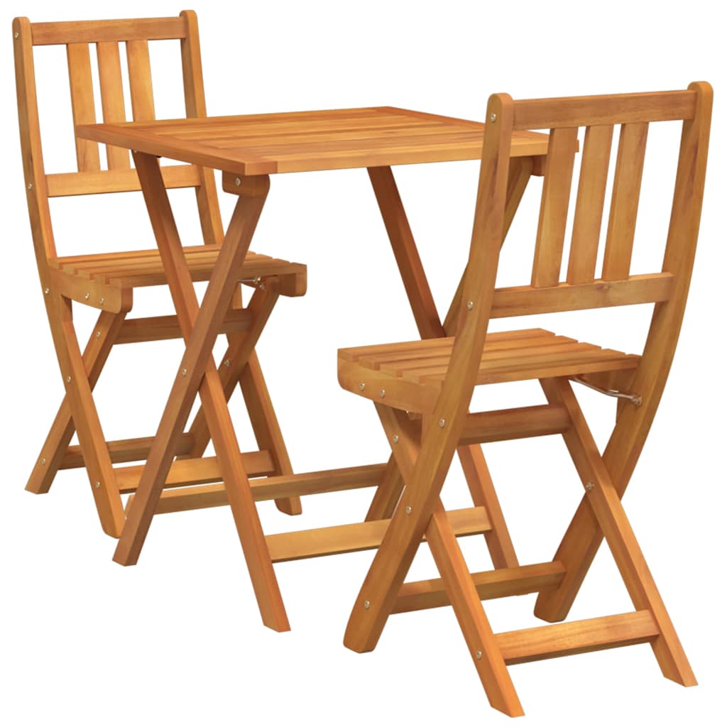 Bistro Set 3 pcs Brown Solid acacia wood