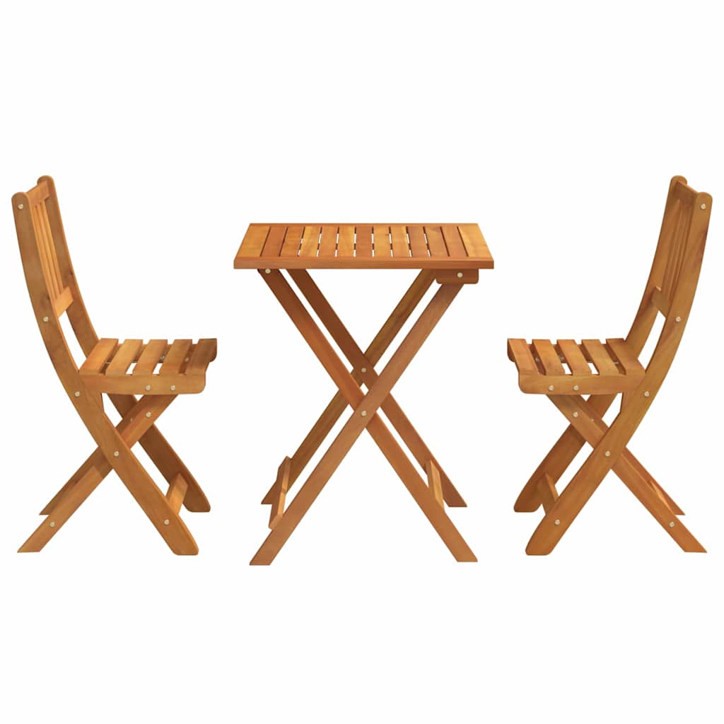 Bistro Set 3 pcs Brown Solid acacia wood