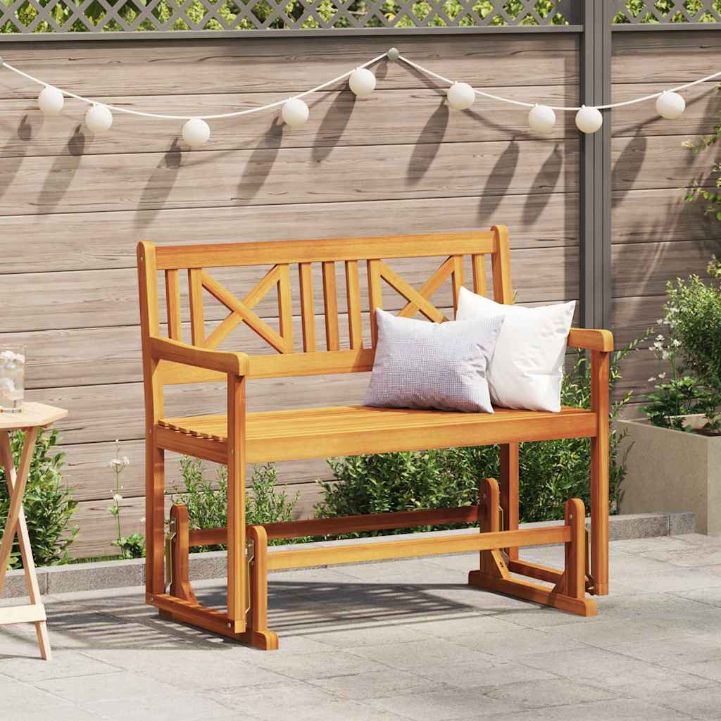 Garden Glider Bench Brown 110 x 59 x 97cm Solid Acacia wood