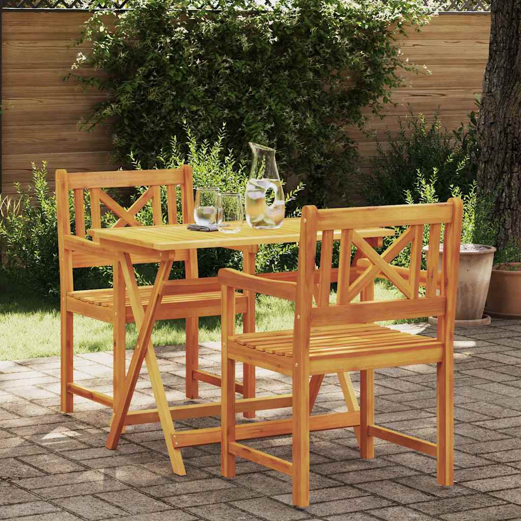 Garden Chair 2 pcs Brown 56 x 56 x 90cm Solid Acacia wood