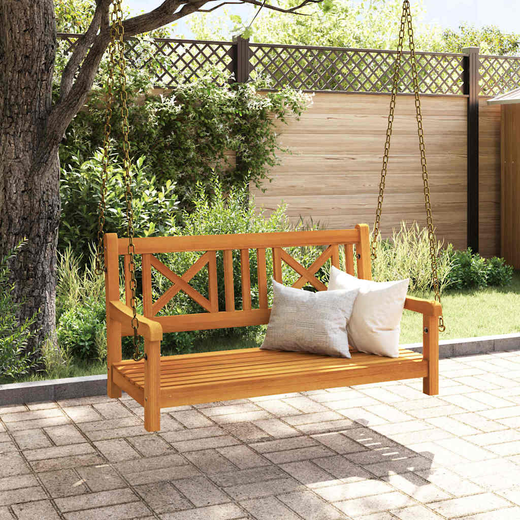 Swing Bench Brown 110 x 56 x 58.5 cm Solid Acacia Wood