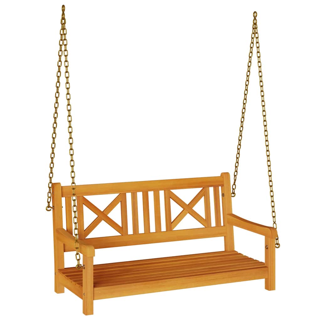 Garden Swing Bench Brown 119 x 35 x 47cm Solid Acacia wood
