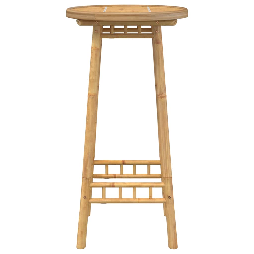 Outdoor Bar Table Round Ø55x100 cm Bamboo