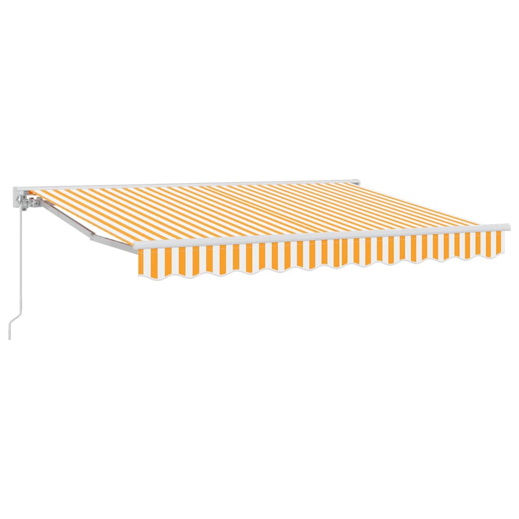 Retractable Awning Manual Yellow and White 250 x 200 cm