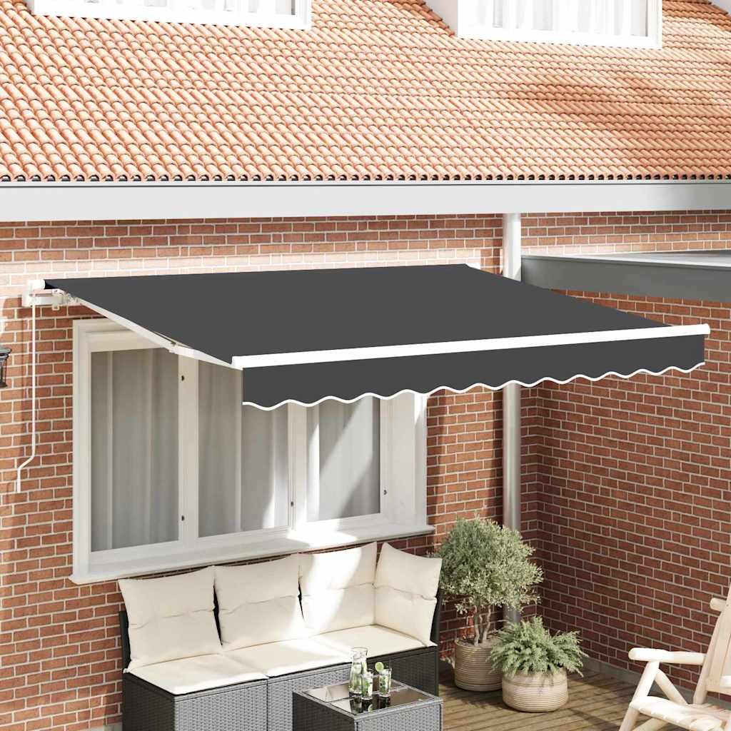 Retractable Awning Manual Anthracite 250 x 200 cm Fabric