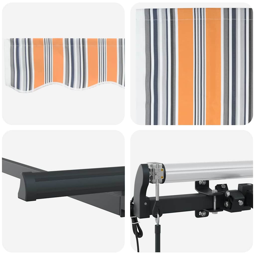 Retractable Awning Multicolour Stripe 250 x 200 cm