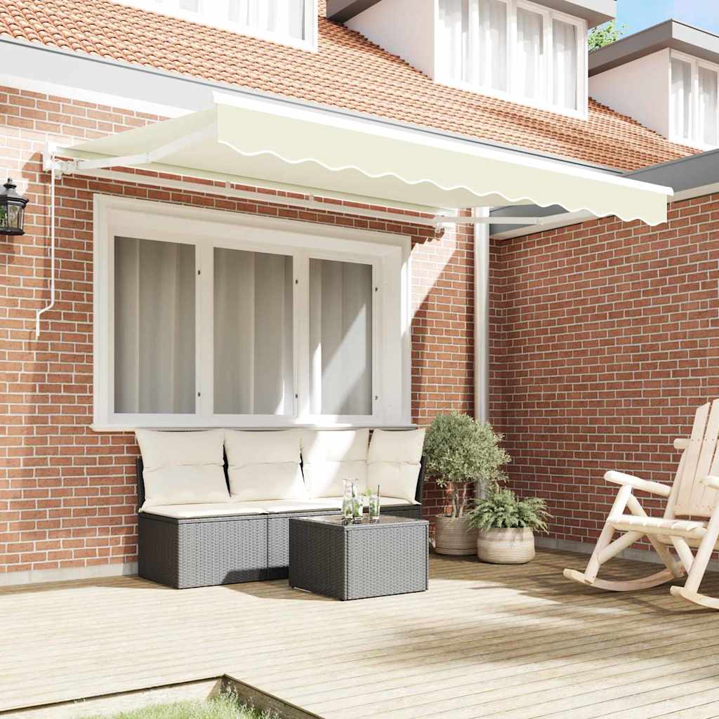 Retractable Awning Cream 300 x 200 cm Aluminium and Fabric