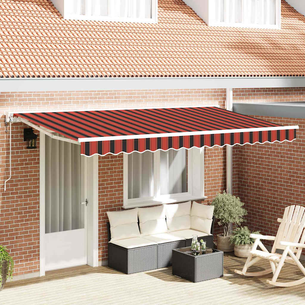 Retractable Awning Multicolour Stripe 350x200 cm Fabric