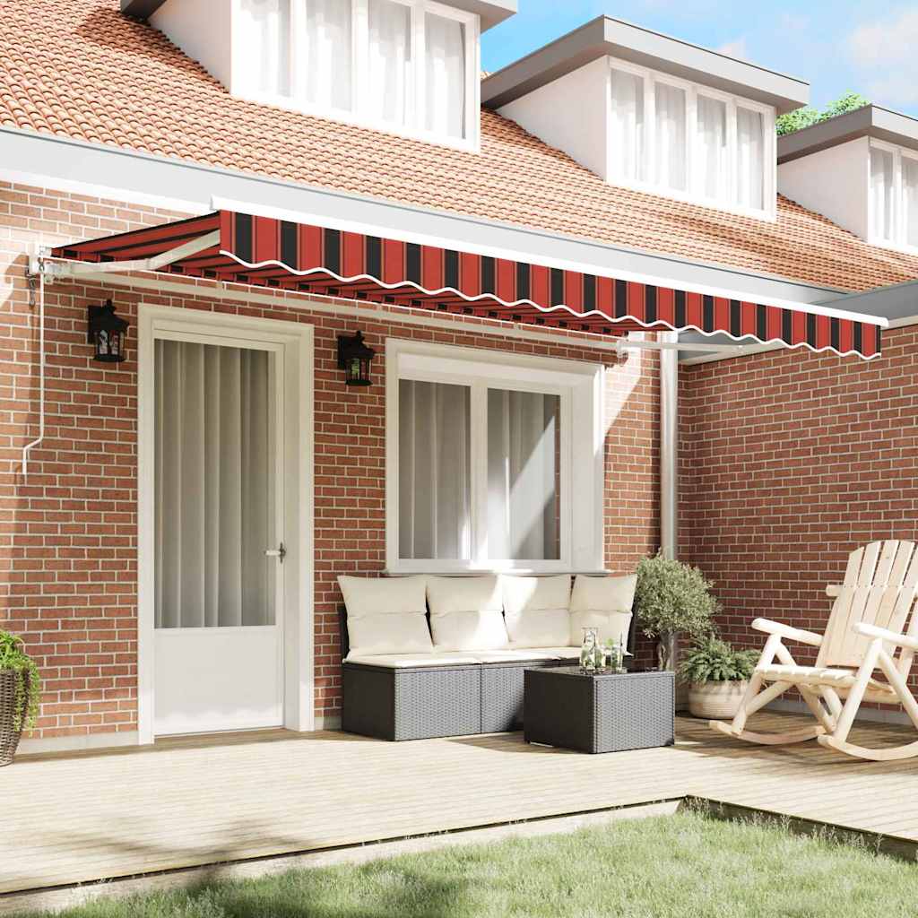 Retractable Awning Multicolour Stripe 350x200 cm Fabric