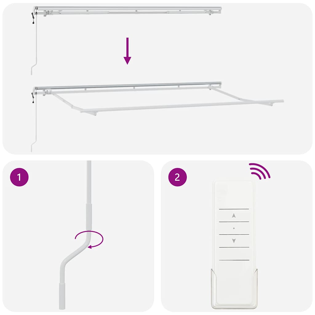 Retractable Awning Burgundy 350 x 200 cm
