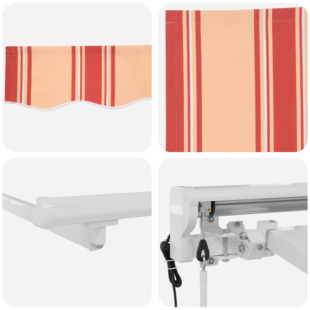 Retractable Awning Multicolour Stripe 350x200 cm Fabric
