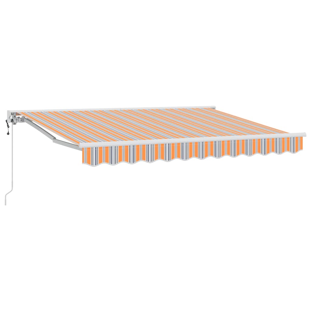 Retractable Awning Multicolour Stripe 350x200 cm Fabric