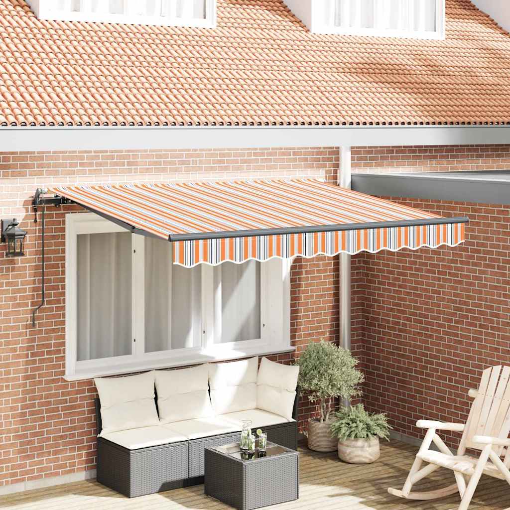 Retractable Awning Multicolour 350 x 200 cm