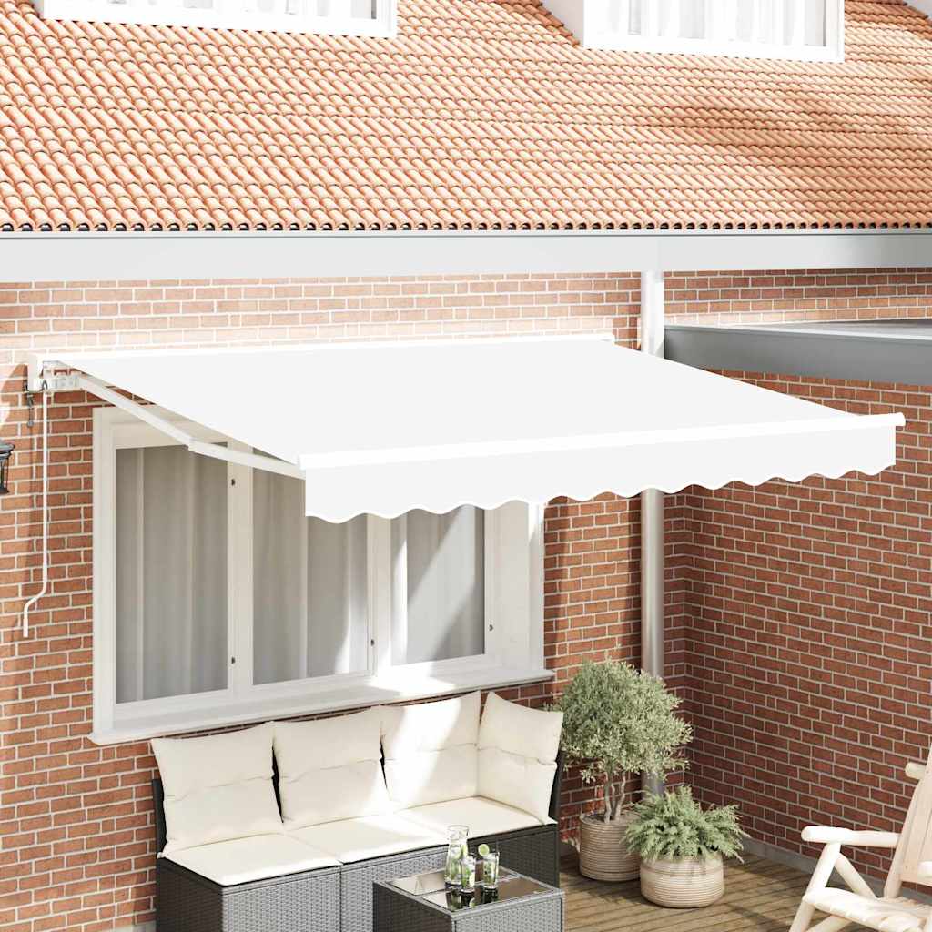 Retractable Awning White 350x200 cm Fabric