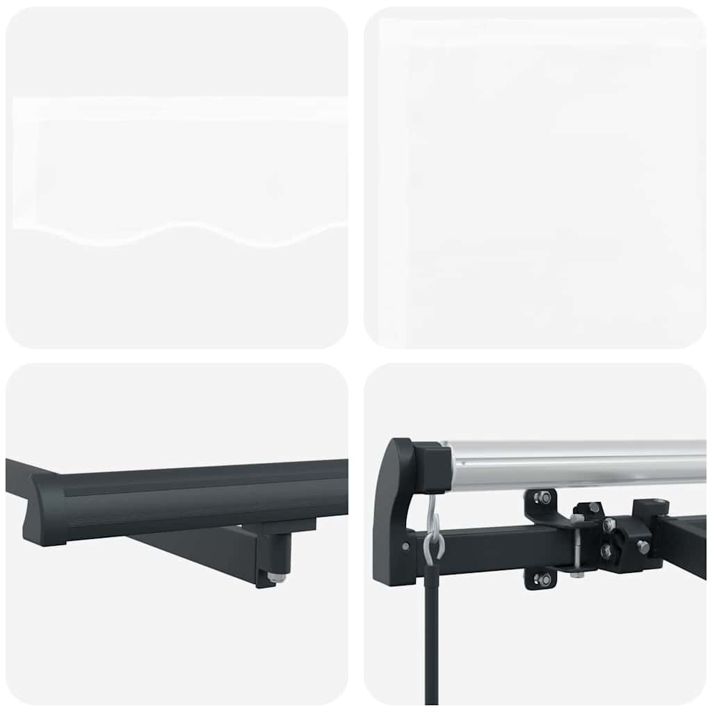 Retractable Awning White 350 x 200 cm Polyester and Aluminium