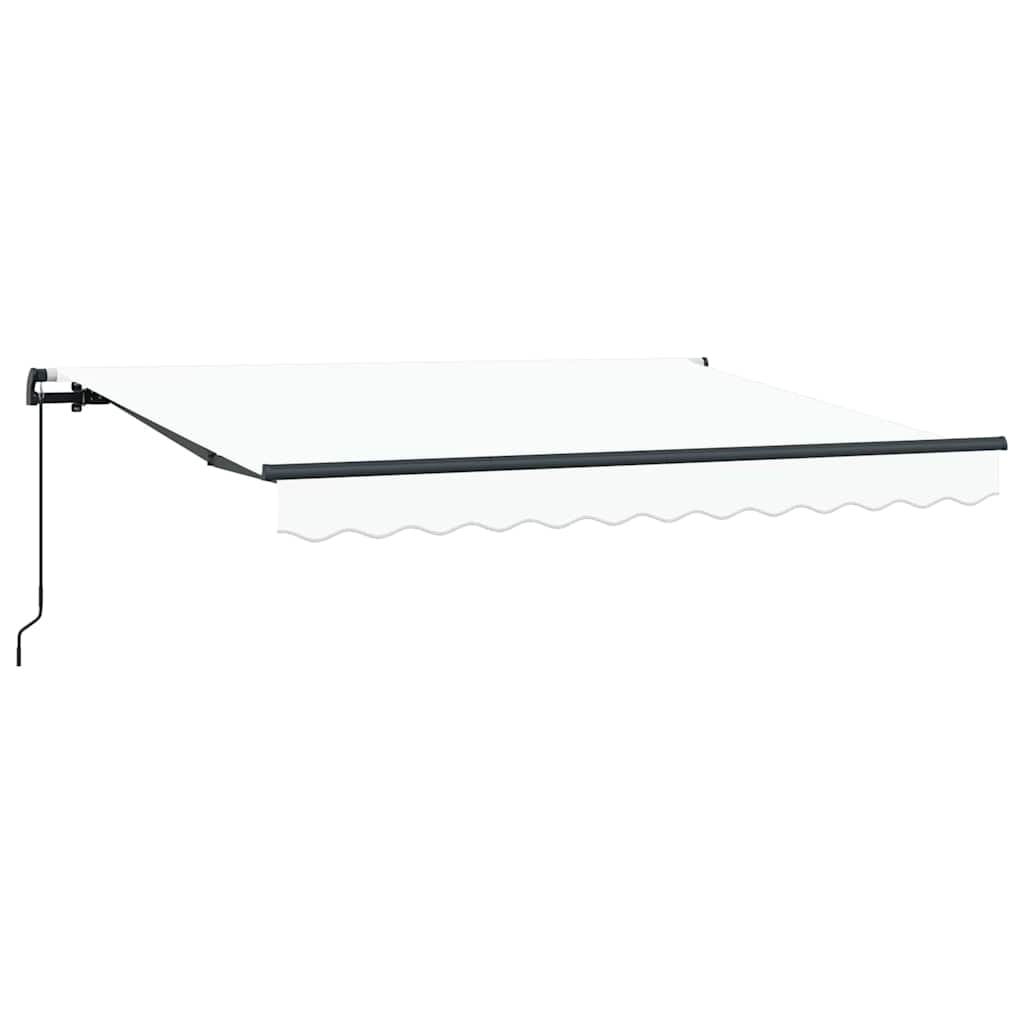 Retractable Awning White 350 x 200 cm Polyester and Aluminium