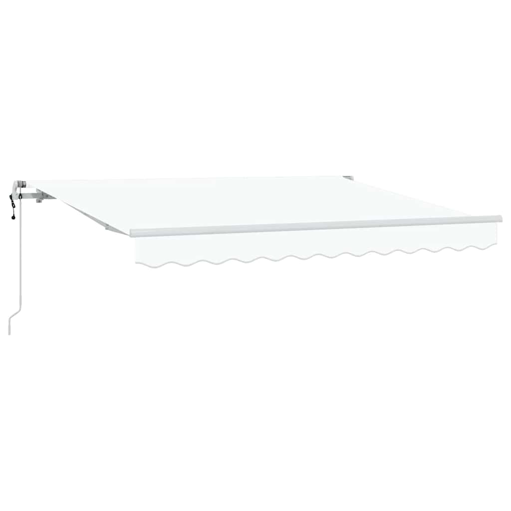 Retractable Awning White 350 x 200 cm Polyester and Aluminium