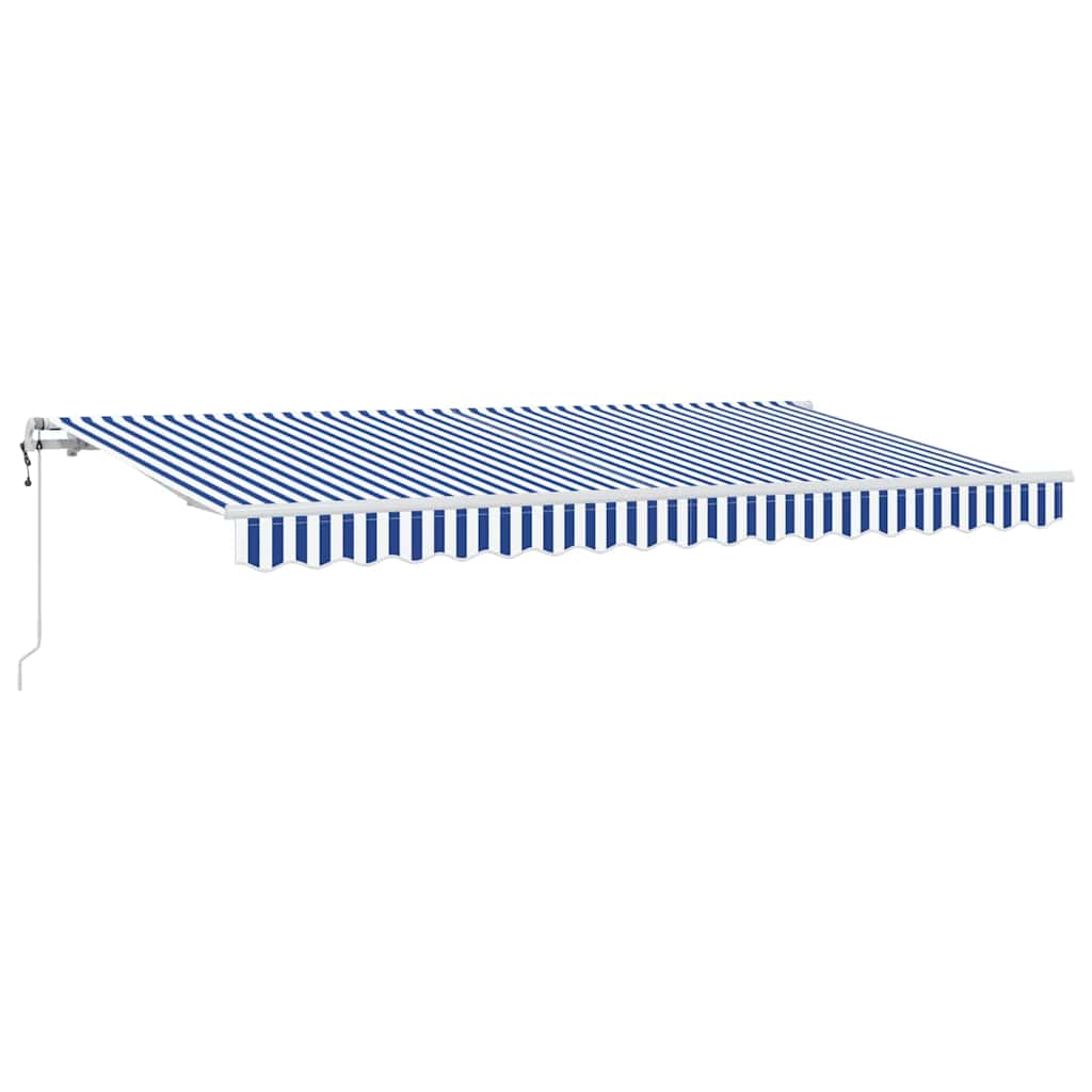 Retractable Awning Blue and White 400 x 200 cm