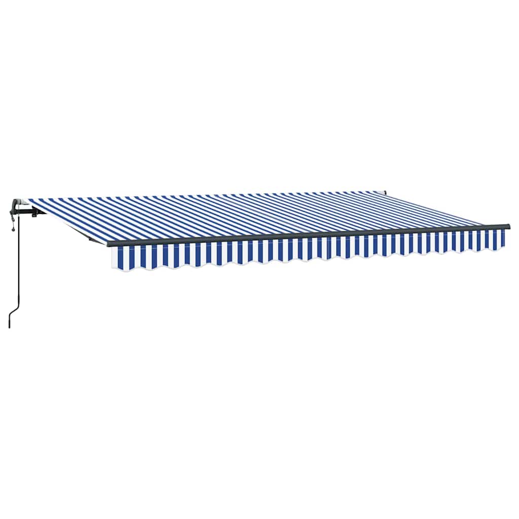 Retractable Awning Blue and White 400 x 200 cm