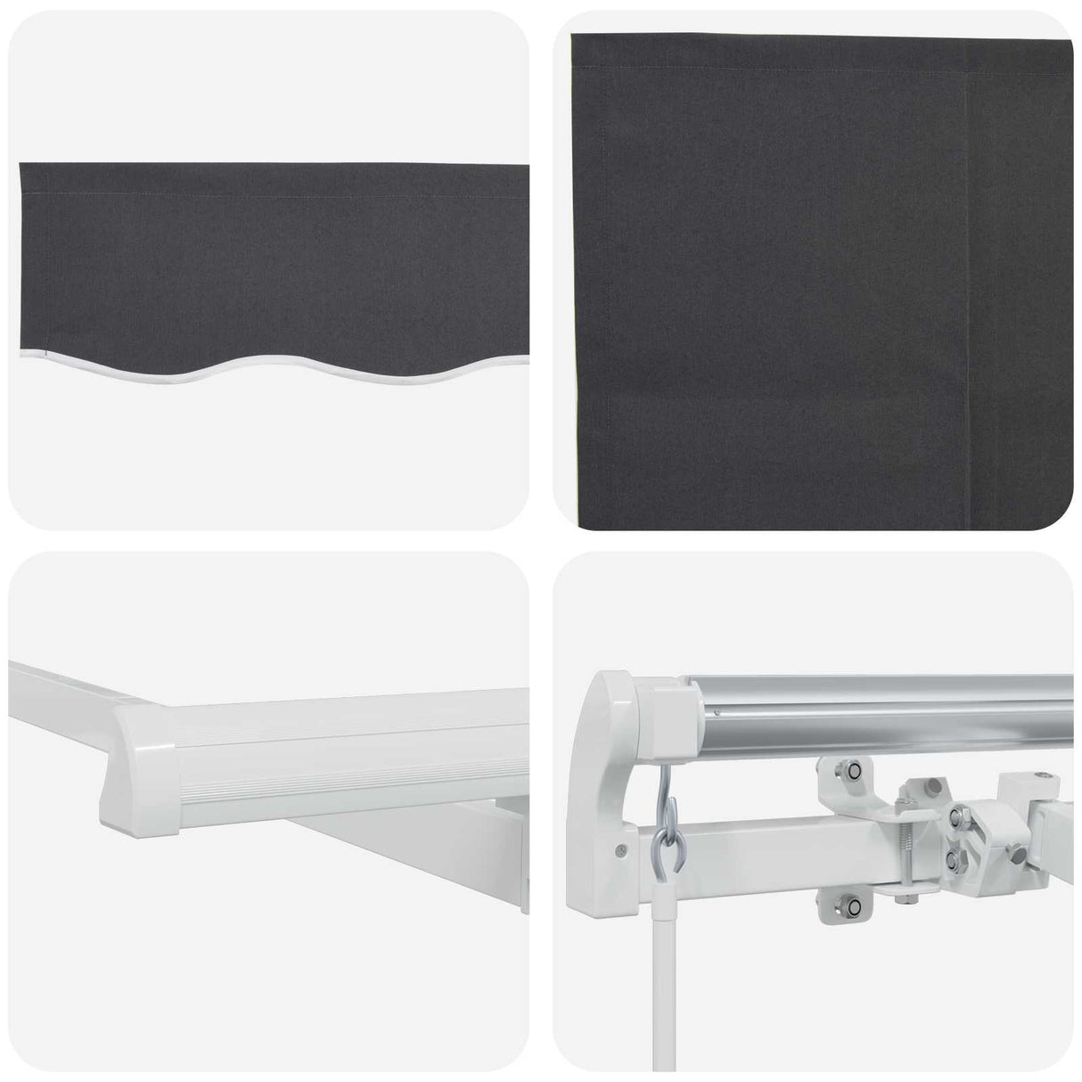 Retractable Awning Retractable Manual Anthracite 400 x 200 cm