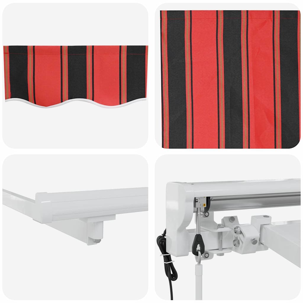 Retractable Awning Manual Multicolour Stripe 400x200 cm Fabric