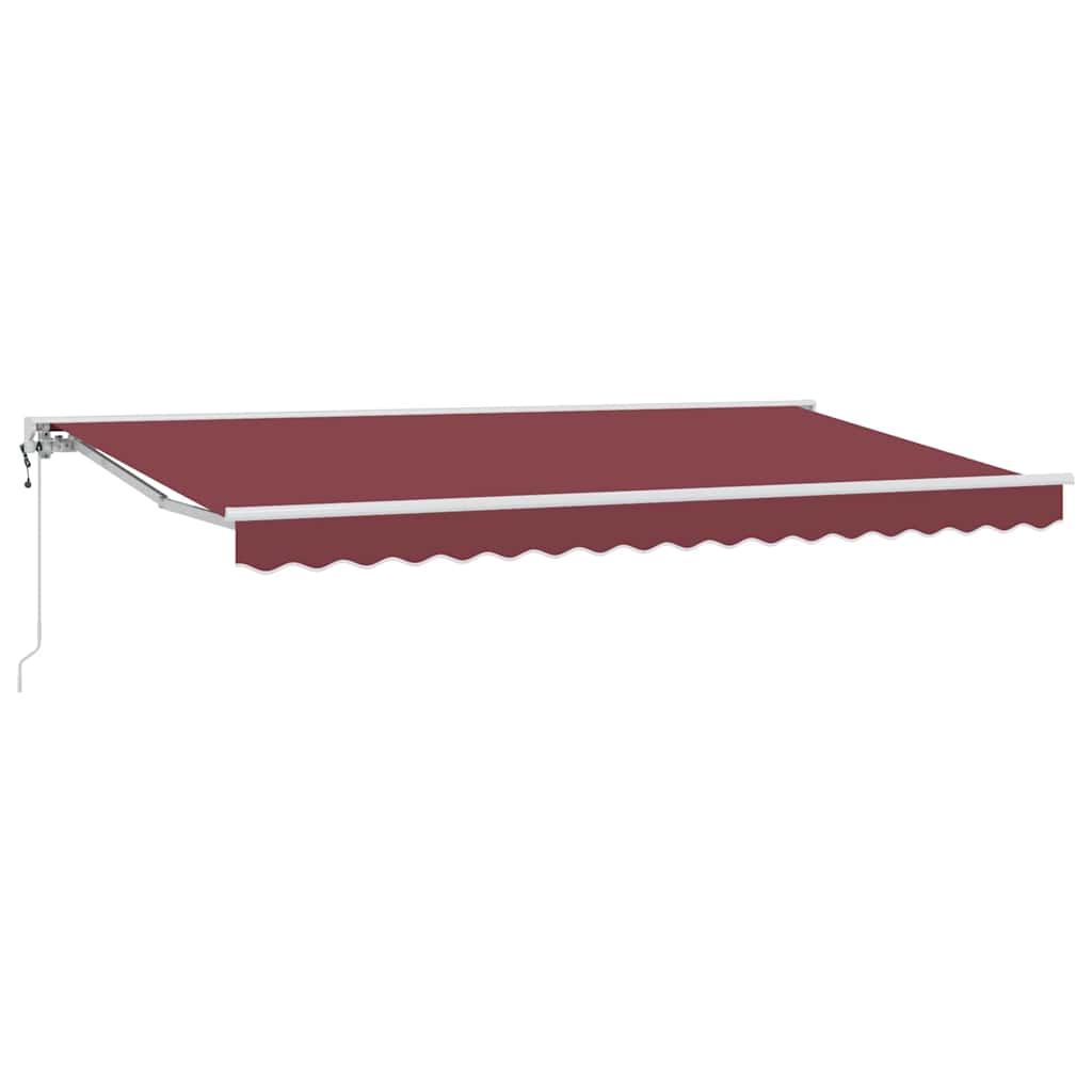 Retractable Awning Burgundy 400x200 cm Fabric