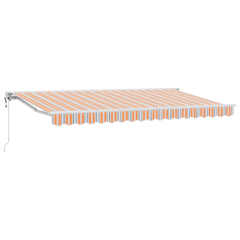 Retractable Awning Multicolour Stripe 400x200 cm Fabric