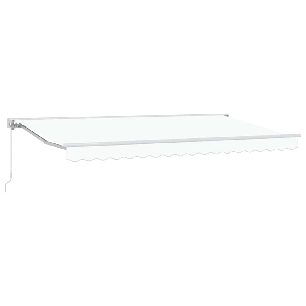 Retractable Awning Manual White 400x200 cm Fabric