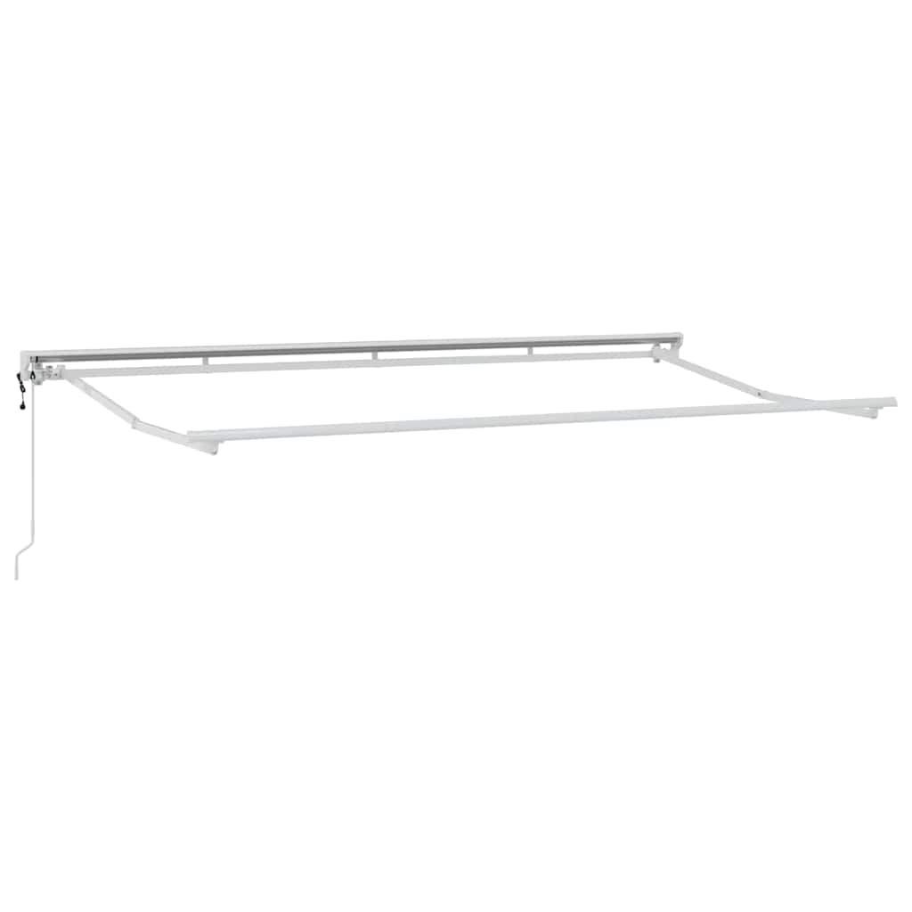 Retractable Awning White 400 x 200 cm Polyester and Metal
