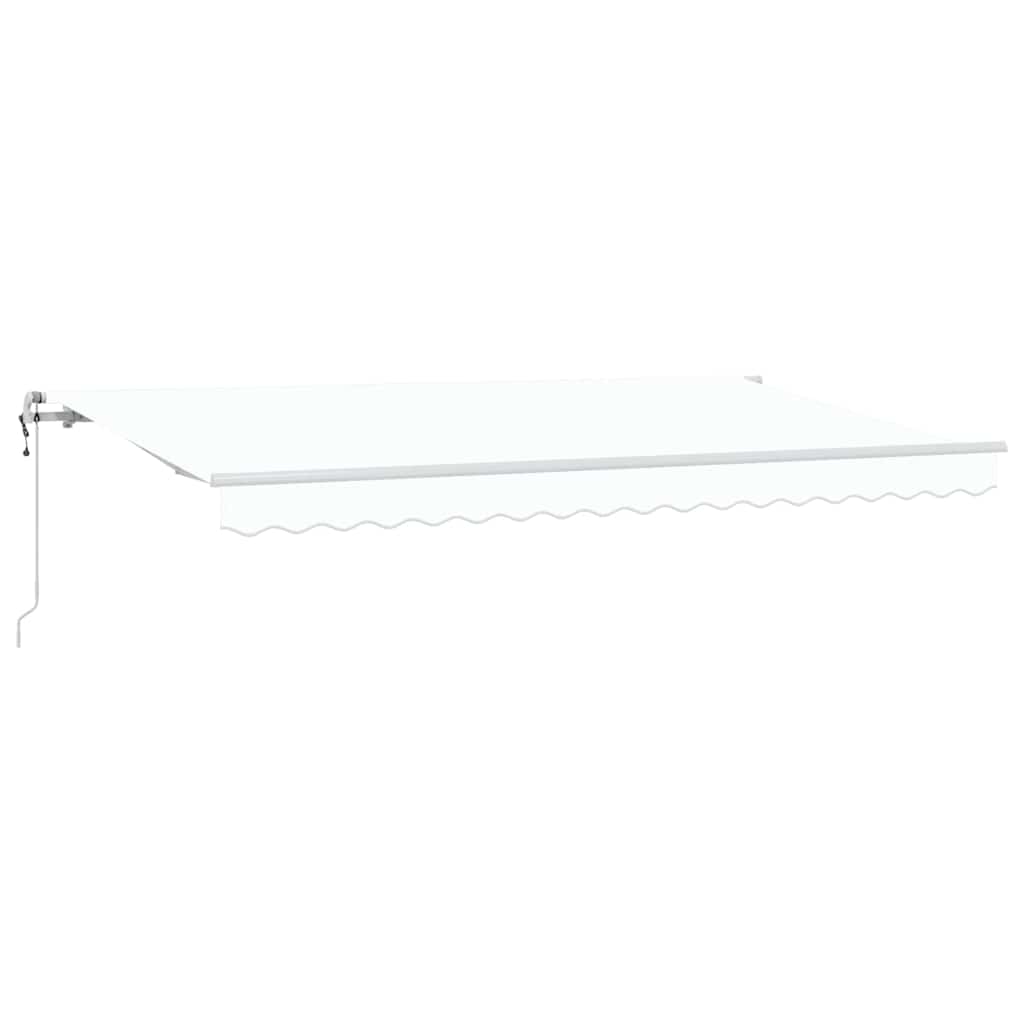 Retractable Awning White 400 x 200 cm Polyester and Aluminium