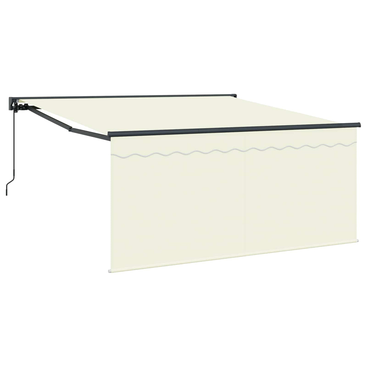 Retractable Awning Cream 300 x 250 cm Polyester and Aluminium