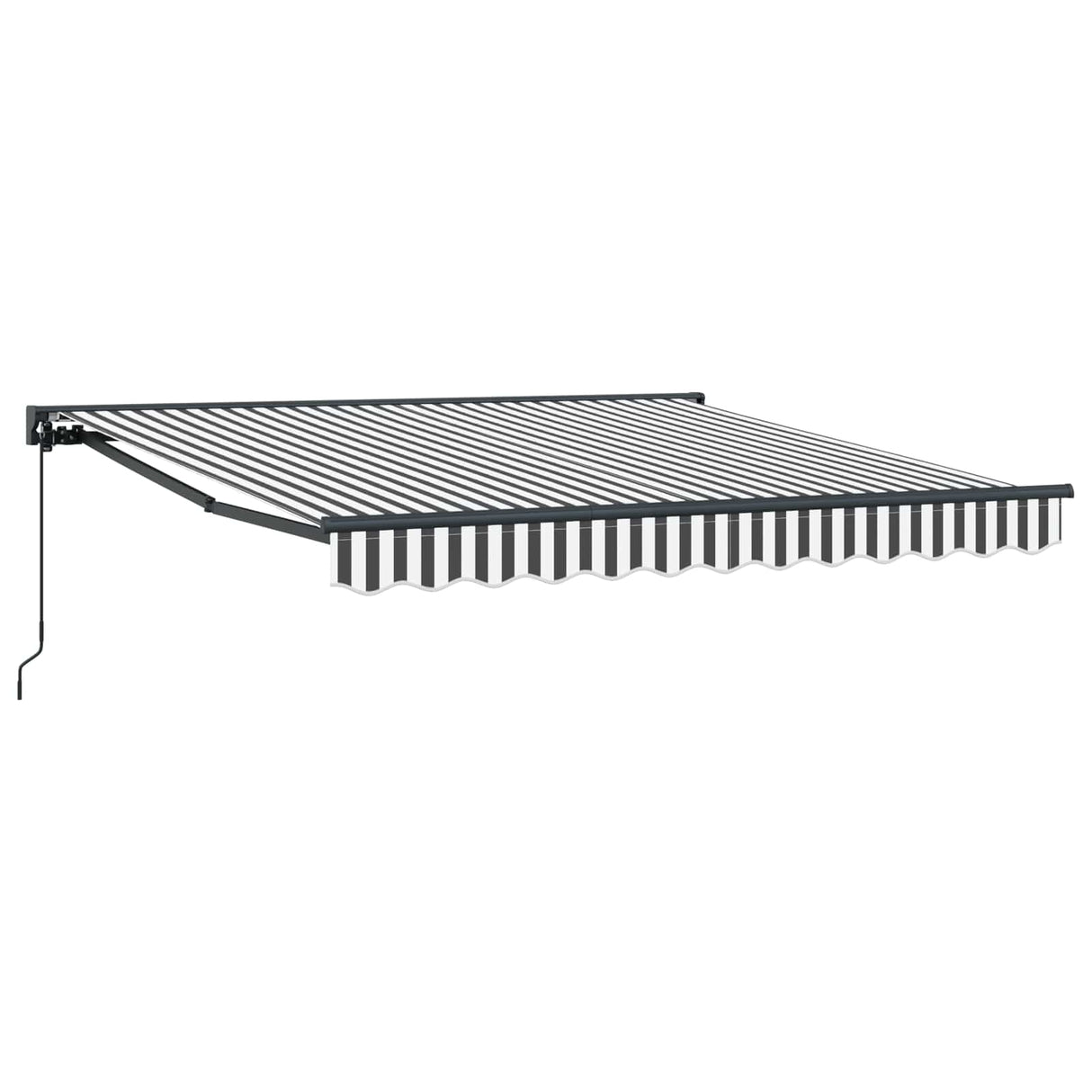 Retractable Awning Manual Anthracite and White 300 x 250 cm
