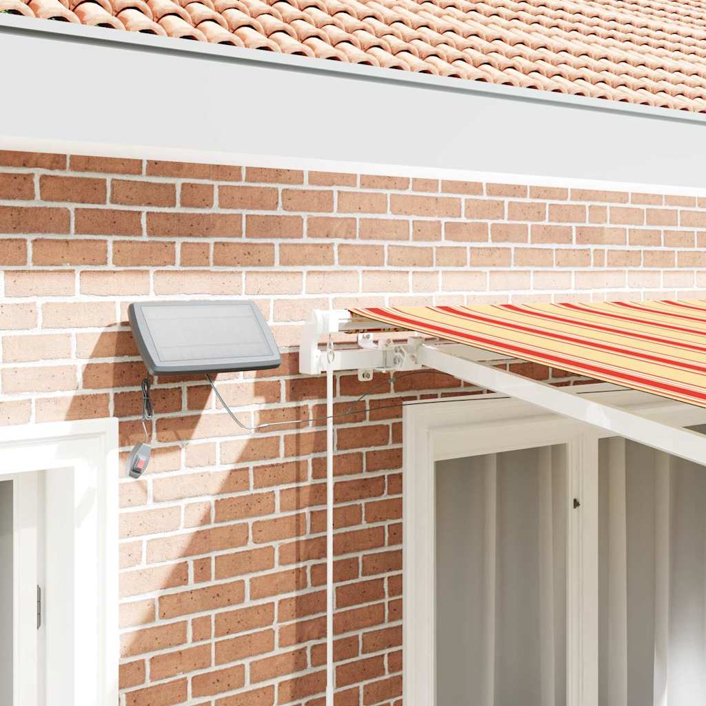 Retractable Awning with Yellow and orange 300 x 250 cm Fabric