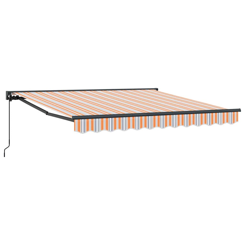 Retractable Awning Manual Multicolour Stripe 300x250 cm Fabric
