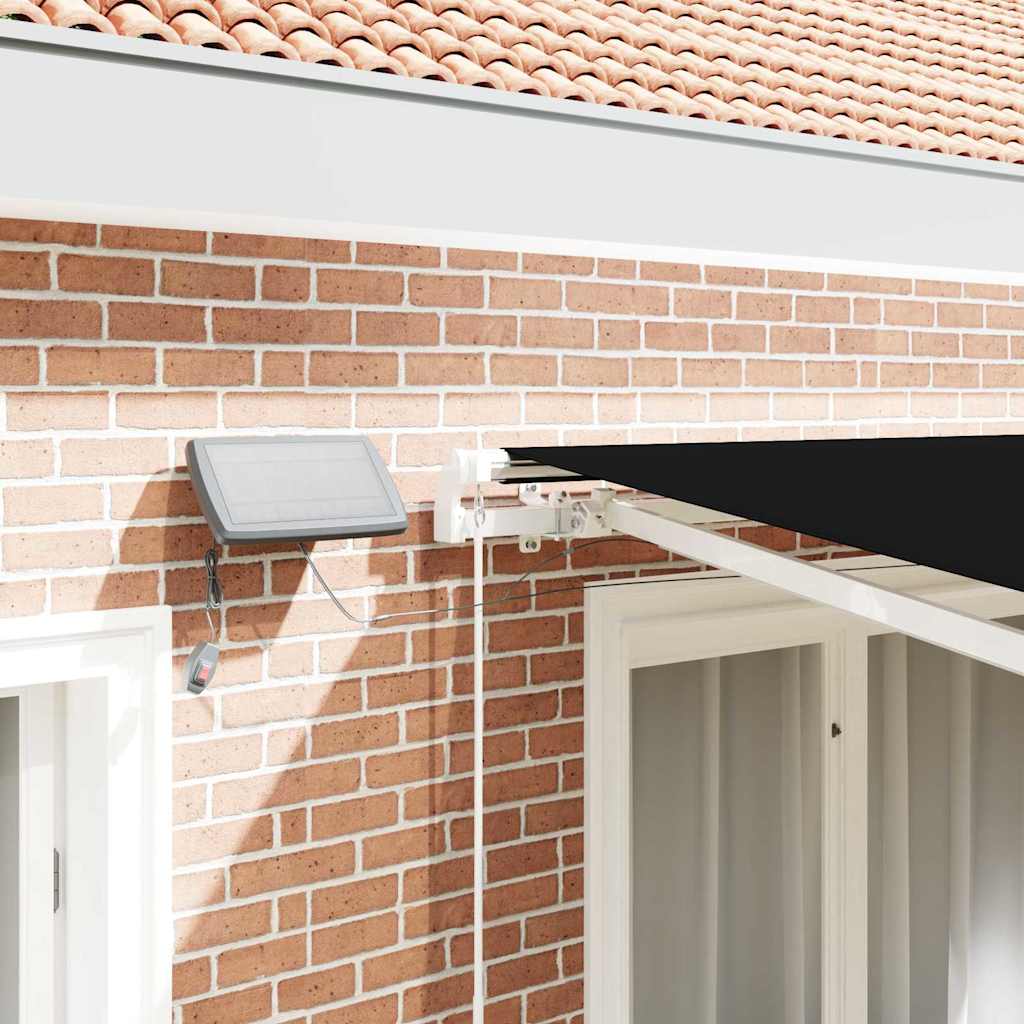 Retractable Awning with Manual Black 300 x 250 cm Fabric