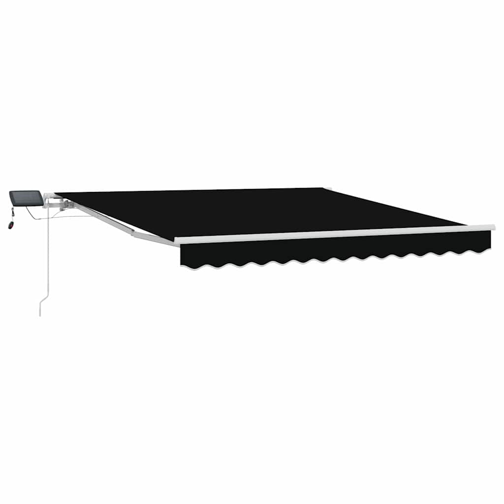 Retractable Awning with Manual Black 300 x 250 cm Fabric